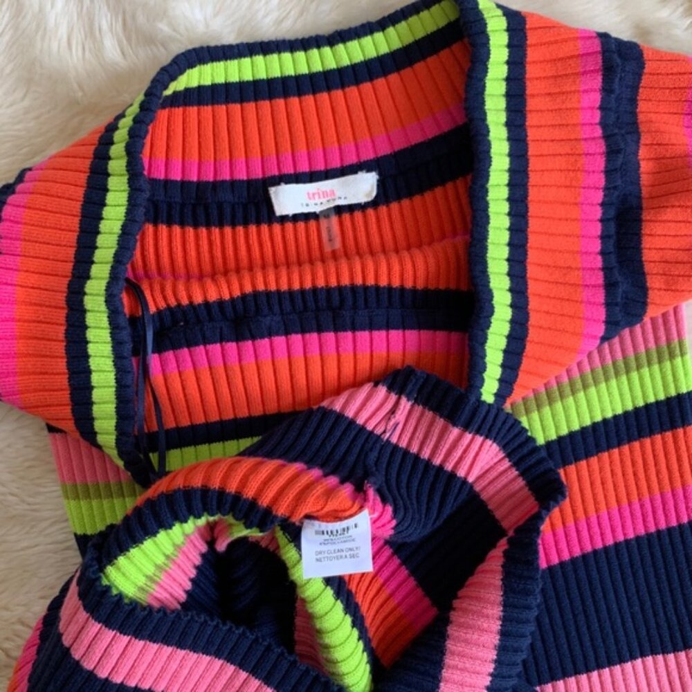 NWOT - Trina Turk Necha Multi Striped Dress Medium - Picture 2 of 6
